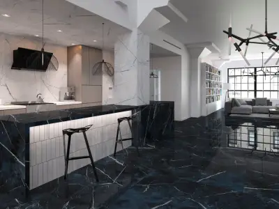 DUNE Black & Light Calacatta