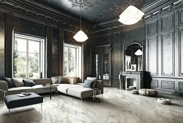 Интерьер с Alabastri Di Rex Madreperla Muretto Mosaico Magnum