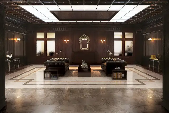 Интерьер с Avorio Rettificato / Аворио Ретиф. Матовый