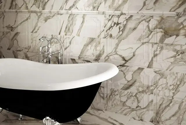 Интерьер с Woodstone Taupe Bottone Lap / Вудстоун Таупе Вставка Лаппато