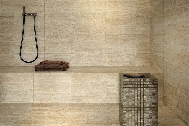 Интерьер с Woodstone Taupe Bottone Lap / Вудстоун Таупе Вставка Лаппато
