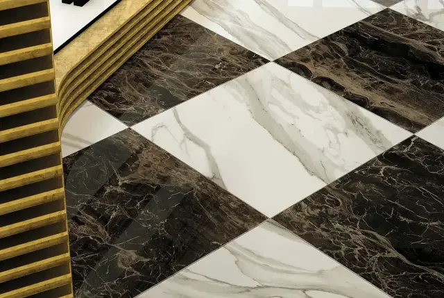 Интерьер с Woodstone Taupe Bottone Lap / Вудстоун Таупе Вставка Лаппато