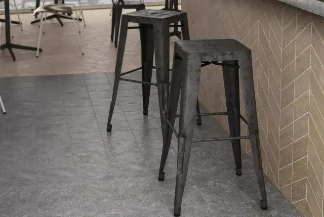 Интерьер с Hexagon Melange Black (6 Вариантов Паттерна)