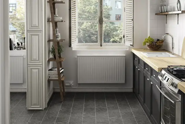 Интерьер с Hexagon Melange Black (6 Вариантов Паттерна)