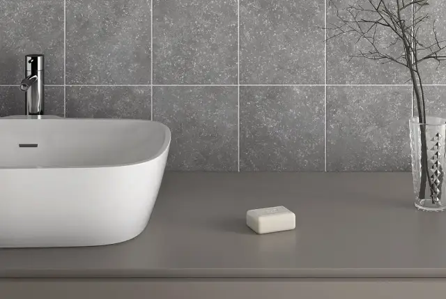 Интерьер с Hexagon Melange Black (6 Вариантов Паттерна)