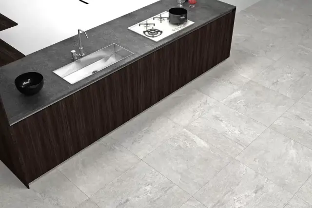 Интерьер с Kondjak Black G265/ Конжак черный мат. 60x60