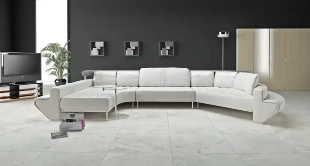 Интерьер с Керамогранит Гранитея Куказар Белый матовый G270 120х60 см