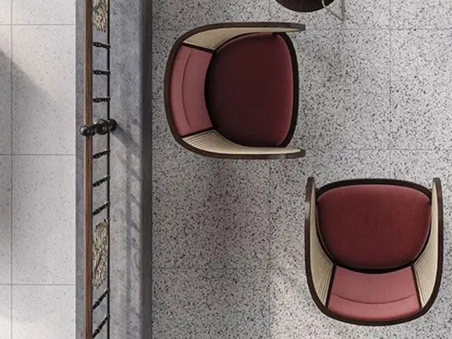 Интерьер с Керамогранит Casalgrande Padana Terrazzo Beige матовый бежевый 12950031 60х60 см