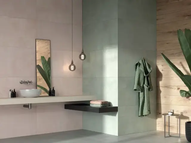 Интерьер с Керамогранит Dado Ceramica Paint Rose' rett матовый розовый D304001 60х60 см
