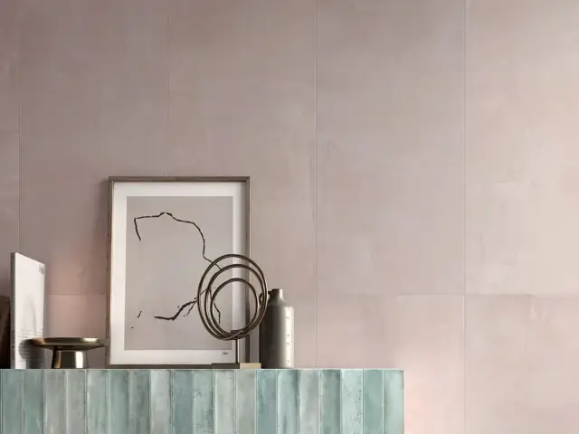 Интерьер с Керамогранит Dado Ceramica Paint Rose' rett матовый розовый D304001 60х60 см