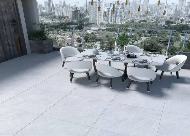 Интерьер с Керамогранит Persepolis Tile 20mm Canton Gray матовый темно-серый 60х60 см