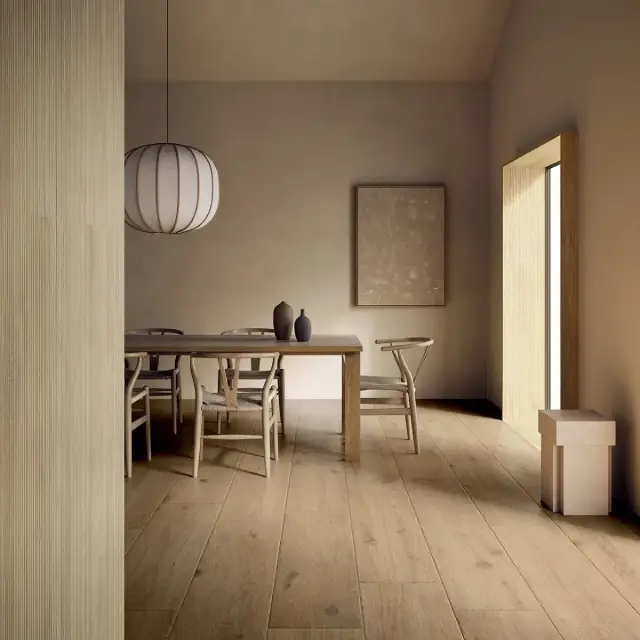 Интерьер с Керамогранит Isla Tiles Легни Д Италиа Ноче Масселло / Legni D Italia Noce Massello матовый коричневый 1007110 120х30 см