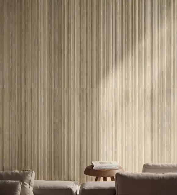Интерьер с Керамогранит Isla Tiles Легни Д Италиа Ноче Масселло / Legni D Italia Noce Massello матовый коричневый 1007110 120х30 см