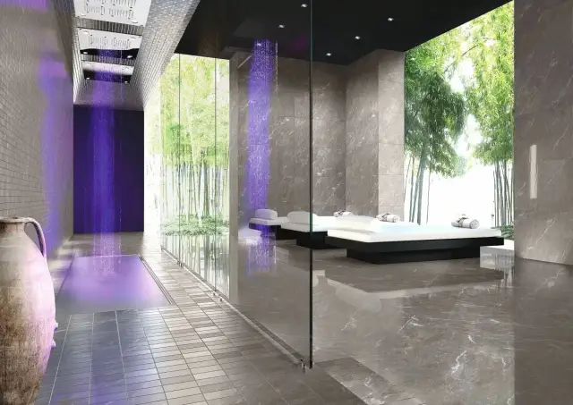 Интерьер с Керамогранит Casalgrande Padana Marmoker Statuario Grigio Honed матовый 2740017 60*60 см