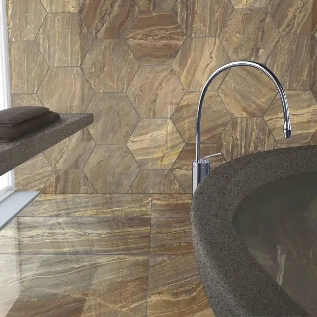 Интерьер с Керамогранит Casalgrande Padana Marmoker Statuario Grigio Honed матовый 2740017 60*60 см