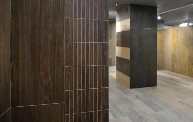 Интерьер с Керамогранит Idalgo Granite Wood Classic Soft Ochre полуглянцевый бежевый ID9022B035LMR 120х60 см