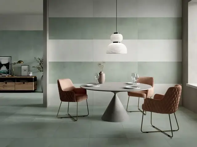 Интерьер с Керамогранит Dado Ceramica Paint Grey rett матовый серый D303945 120х60 см