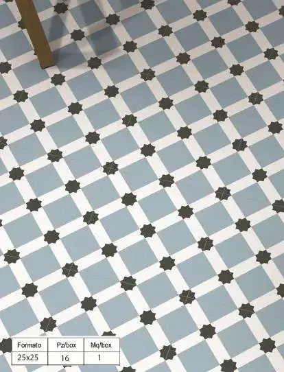 Интерьер с Керамогранит Keros Ceramica Barcelona Triumph матовый серый KRS0068_18 25х25 см
