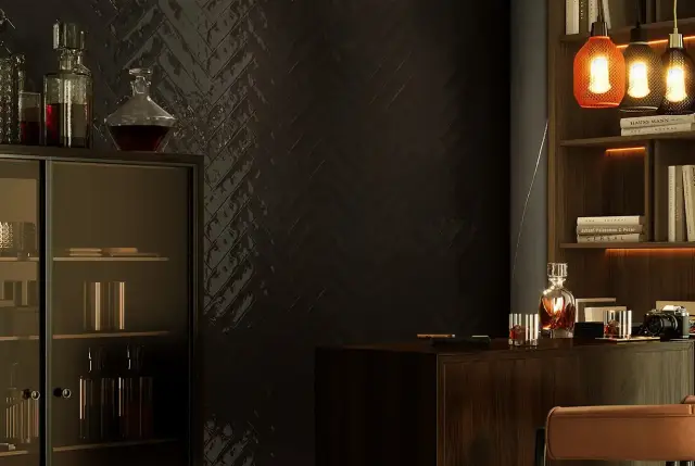 Интерьер с Vert Bouteille Glossy