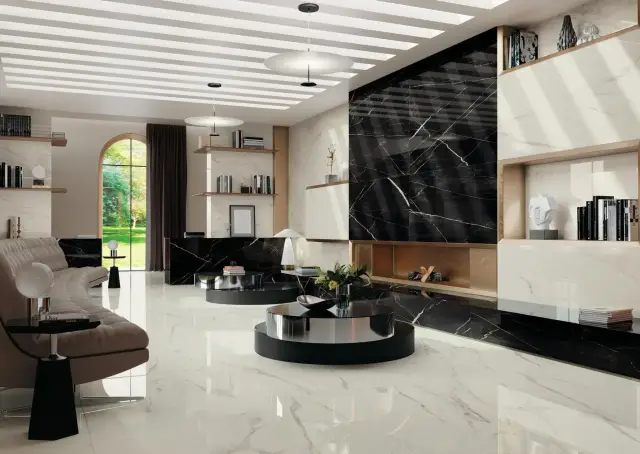 Интерьер с Atlas Concorde Russia Empire Керамогранит Arabescato 60x60 натуральный