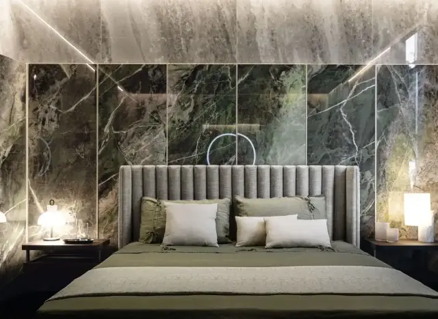 Интерьер с Керамогранит Rex Heritage Luxe Cloud Glossy 9mm 775049 60x120