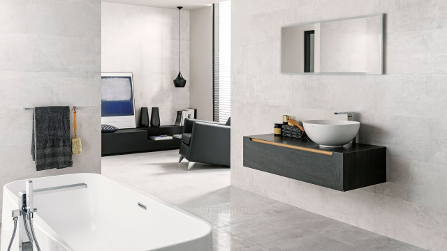 Интерьер с Керамогранит Porcelanosa Metropolitan Silver L G-389 100323084 80x80
