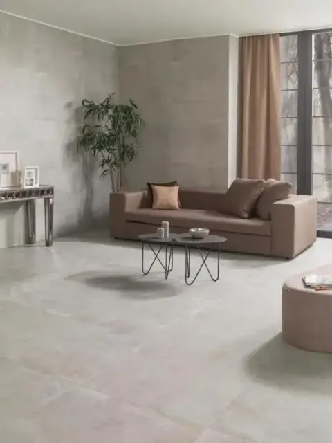 Интерьер с Керамогранит Porcelanosa Metropolitan Silver L G-389 100323084 80x80
