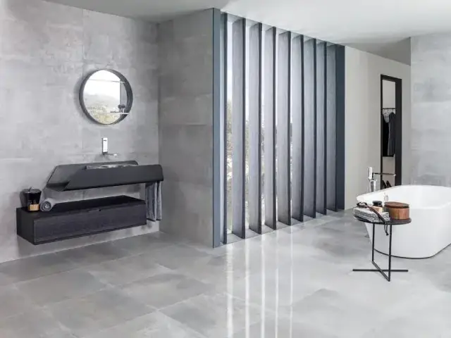 Интерьер с Керамогранит Porcelanosa Metropolitan Silver L G-389 100323084 80x80
