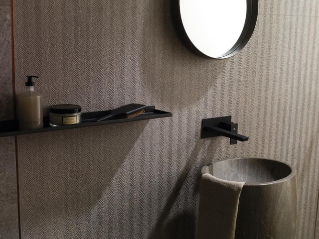 Интерьер с Плитка Porcelanosa Noir Topo Spiga 100298592 45x120