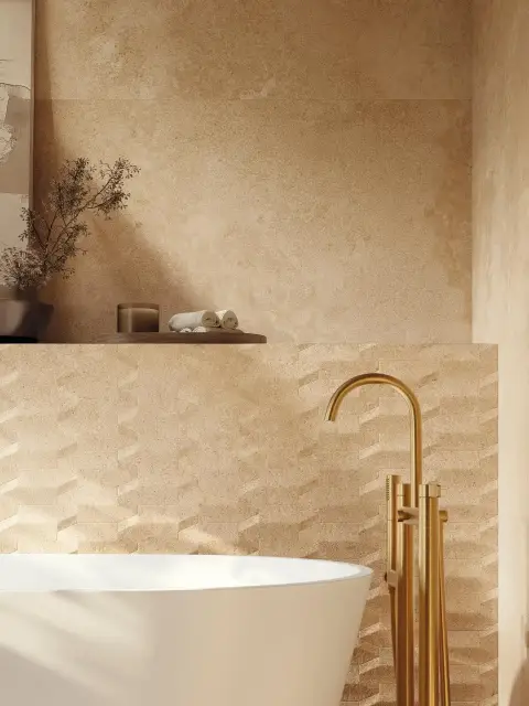 Интерьер с Керамогранит Porcelanosa Verona Ars Beige Nat.PV6 (A) 100339671 120x120