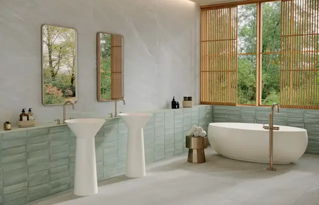 Интерьер с Керамогранит Атлас Конкорд Atlas Concorde Russia Forte Dei Marmi Rock Venaria Grey Натуральный 60x120