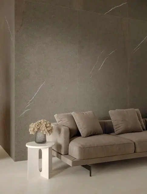 Интерьер с Керамогранит Атлас Конкорд Atlas Concorde Russia Forte Dei Marmi Rock Venaria Grey Натуральный 60x120