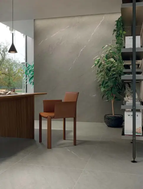 Интерьер с Керамогранит Атлас Конкорд Atlas Concorde Russia Forte Dei Marmi Rock Venaria Grey Натуральный 60x120