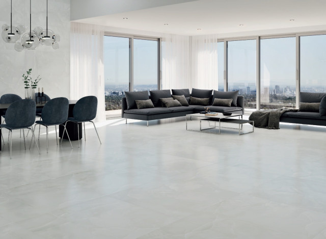 Интерьер с Керамогранит Keratile Baikal Beige Pulido Rect 100x100
