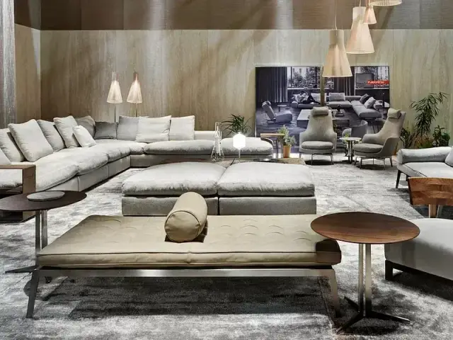 Интерьер с Керамогранит Laminam I Naturali Travertino Classico Bocciardato 5.6 мм LAMF012198 120x290