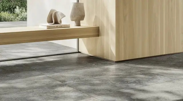 Интерьер с Italon Керамический гранит Magma Керамогранит Graphite (новый код) 120x120 натуральный