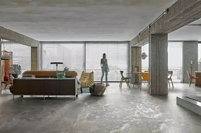 Интерьер с Керамогранит ONYX&MORE SILVER PORPHYRY STR 60X60 RET
