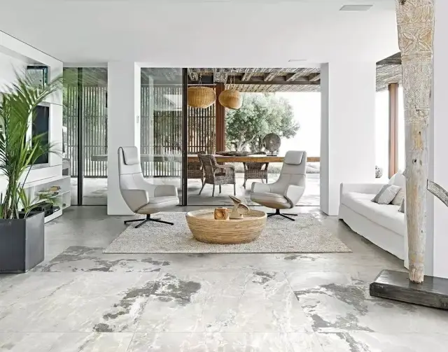 Интерьер с Керамогранит ONYX&MORE SILVER PORPHYRY STR 60X60 RET