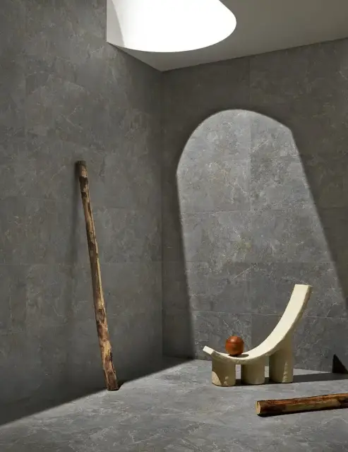 Интерьер с Керамогранит HSE 5 BRECCIA GREY STORIES 60X120 RETT HARD