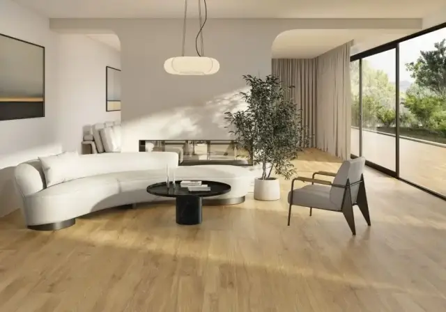 Интерьер с Керамогранит Peronda Verbier Taupe AS C/R 38598 19.5x121