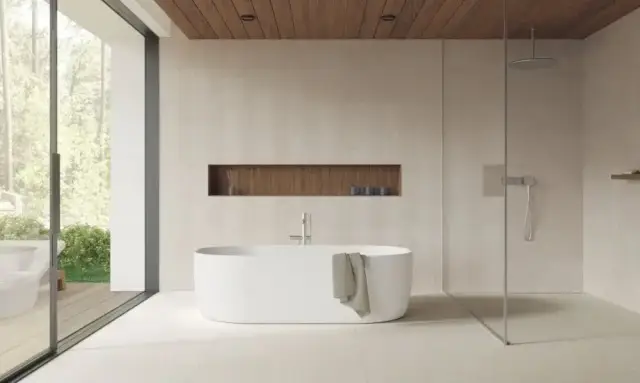 Интерьер с Керамогранит Peronda Verbier Taupe AS C/R 38598 19.5x121