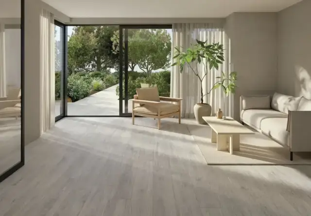 Интерьер с Керамогранит Peronda Verbier Taupe AS C/R 38598 19.5x121
