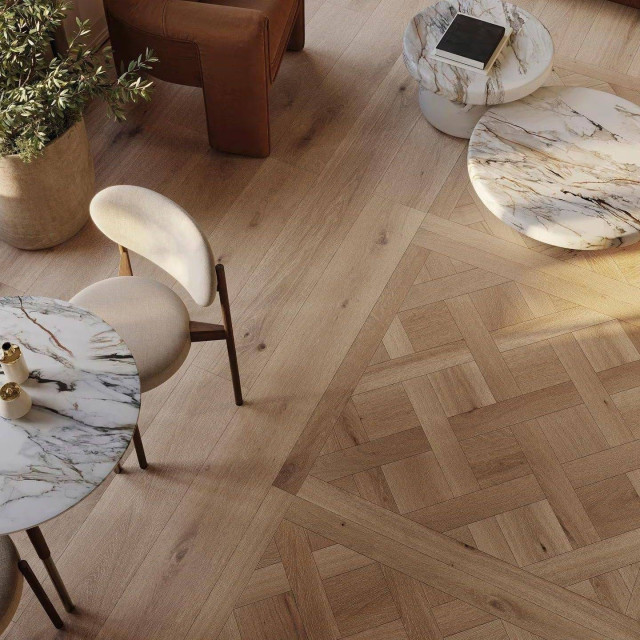 Интерьер с Керамогранит Porcelanosa Cambridge Nogal G-393 100371046 120x120