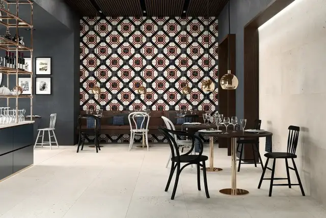 Интерьер с Керамогранит Fioranese I Cocci Cemento Spaccato IC900DR 90x90