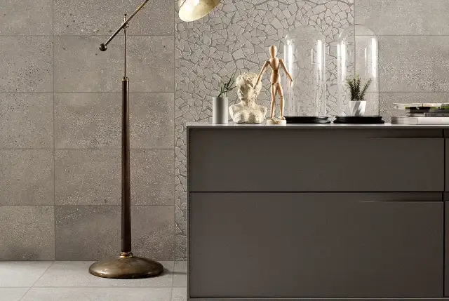 Интерьер с Керамогранит Fioranese I Cocci Cemento Spaccato IC900DR 90x90
