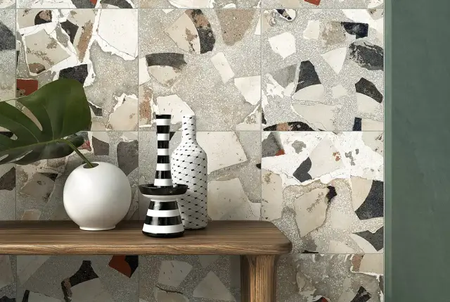 Интерьер с Керамогранит Fioranese I Cocci Cemento Spaccato IC900DR 90x90