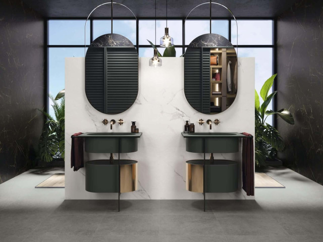 Интерьер с Керамогранит APE Ceramica Night Lux Black Matt Rect A036980 60x120