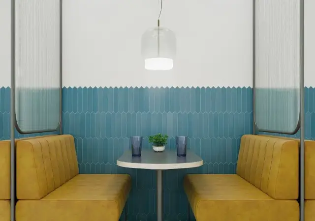 Интерьер с Плитка DNA Tiles Candy Crayon White 128396 4.3x24.3
