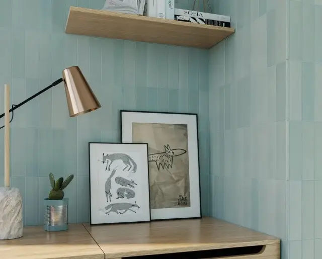 Интерьер с Плитка DNA Tiles Candy Crayon White 128396 4.3x24.3