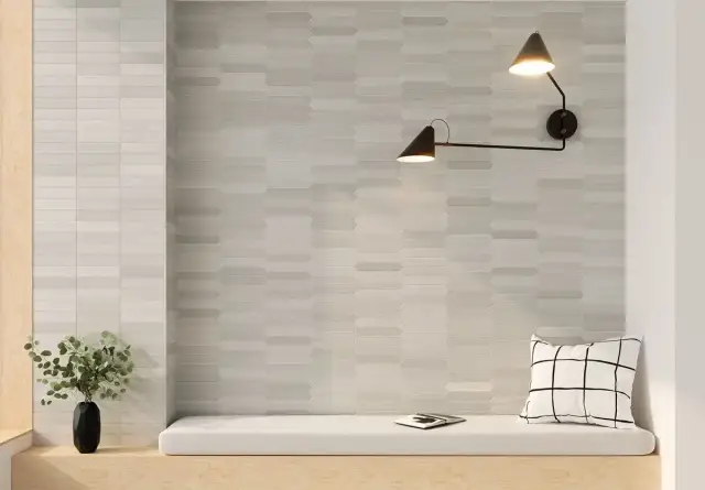 Интерьер с Плитка DNA Tiles Candy Crayon White 128396 4.3x24.3